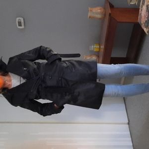 Black rain coat